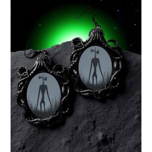 Siren Head Earrings Creepy Pasta Gamer Jewelry